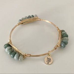 Green Bourbon and Boweties Bangle Sz Large